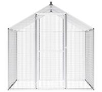 Outdoor Bird Aviary Aluminium 178x122x194 cm Walk-in Cage | Aluminium wire mesh, heavy-duty hinged door, rust- frame, se outdoor housing, spacious interior