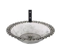 Outdoor Bird Bath - 48" Acrylic Garden Bowl, Mounted Tree Basin, Clear Flower Design Feeder, Heavy Duty Outdoor Water Fountain Accessory | Patio Fence Yard Drone Branch Wildlife Attraction Home Decor