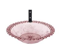 Outdoor Bird Bath - 48" Acrylic Garden Bowl, Mounted Tree Basin, Clear Flower Design Feeder, Heavy Duty Outdoor Water Fountain Accessory | Patio Fence Yard Drone Branch Wildlife Attraction Home Decor