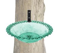 Outdoor Bird Bath, 9 Inches Wall Mounted Outdoor Bird Bath, Hangable Water Basin, Animal Feeder Statue Weather-Proof for Patio, Balcony, Courtyard, Backyard