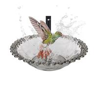 Outdoor Bird Bath, Bird Bath for Outdoor | 9" Bird Bath Wall Mounted Garden Bowl | Clear Hanging Water Bait Basin, Flower Shaped Statue for Hummingbirds, Parrots, Paraquito