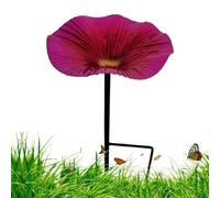 Outdoor Bird Bath - Bird Waterer Station with Metal Pole | Waterproof Flower Shaped Decorative Garden Decor for Patio Outdoor Garden