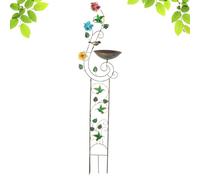Outdoor Bird Bath - Freestanding Bird Baths, Decorative Stake Holder for Garden, Patio, Lawn and Outdoor Yard