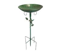 Outdoor Bird Bath - Iron Feeder Dish | 25.59 Inch Decorative Hummingbird Bowl Bird Feeder Tray for Garden Patio Backyard Lawn Porch Deck Window | Creates a Welcoming Water and Feeding Spot