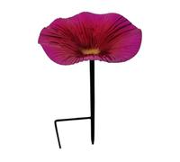 Outdoor Bird Bath | Outdoor Water Dispenser on Pillar | Flower Pattern Waterproof Elegant Station Feeding Garden for Patio Balcony