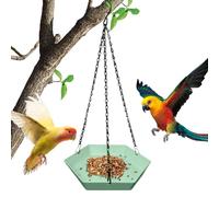Outdoor Bird Bath - Polygonal Tray for Parakeets | Hanging Garden Decoration for Balcony Terrace Park Bird Watchers