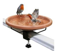 Outdoor Bird Baths - Detachable Weather Resistant Pond | Bird Drinker with Clip Mount - for Balcony Railing Fence Garden Patio Porch Home Apartment Farm