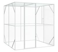 Outdoor Bird Cage Anthracite Galvanised Steel 209x202x214cm Large Heavy Duty Pro