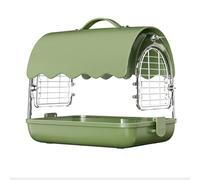 Outdoor Bird Cage, Parakeet Bird Cage, One Cage for Two Purposes, can be Carried On The Back or In The Hand, for Small and Medium Size(Green)
