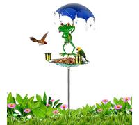 Outdoor Bird Feeder, Metal Bird Bath Feeder Bowls, Separate Compartments Pet Food Feeding Bowls for Budgies Parakeet Macaws