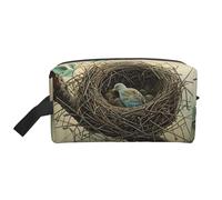 Outdoor Bird Home Printed Makeup Bag Travel Portable Cosmetic Bag Large Capacity Makeup Case Toiletry Handbag Organiser for Women