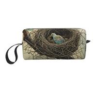 Outdoor Bird Home Printed Travel Makeup Bag Portable Cosmetic Bag Makeup Case Toiletry Handbag Organiser for Women