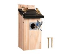 Outdoor Bird House - Bird Box House | Outdoor Nesting Box | Wooden Hanging Nest Shed | Waterproof Decoration for Balcony, Lawn, Garden, Courtyard, Window, Patio, Home