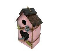 Outdoor Bird House - Hangable Cute Wood Birdhouses,Decorative Protective Bird Cage, Multifunctional Garden Decor for Outdoor Patio Park