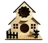 Outdoor Bird House - Weather Resistant Multiple Hole Structure, Protective Yard Bird Shelter with Ventilated Design, Sturdy Cedar Wood Material, for Bluebird Hummingbird Outdoor Backyard