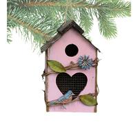 Outdoor Bird House - Wooden Hanging Birdhouse Shelter, Decorative Garden Nesting Box, Weather Resistant Aviary Home for Small Birds | Charming Outdoor Sanctuary for Balcony Patio Yard Décor