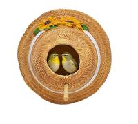 Outdoor Bird Houses | Straw Hat-Shaped Resin Bird House | Bluebird Nesting House - For Hummingbird Nesting Wild Birds Garden Patio Yard Balcony Backyard Bird Watcher Nature Lovers
