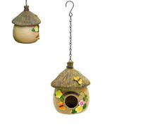 Outdoor Bird Nest Weatherproof Floral Metal Chain Included | Nesting box for the garden for backyard balcony windowsill patio parks cabin robin wren