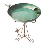 Outdoor Birds Bath - Bird Baths Feeding Station | Hummingbird Feeder Bowl | Traditional Victorian Style | Decorative Bath Product Feeder Table | Metal Weatherproof Bird Bath for Lawn Garden Outdoor
