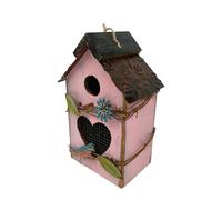 Outdoor Birgin - 10.24 x 6.5 Inches, Waterproof Bird Box, Charming Bird Sanctuary, Hanging Rustic Bird House | Handmade Garden Bird House for Small Birds, Balcony or Decoration