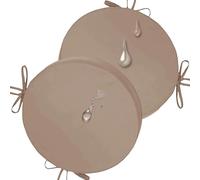 Outdoor Bistro Round Chair Cushions Set of 1/2/4, Waterproof Garden Seat Cushion With Ties and Removable Covers Stool Cushions 5/8cm Thick Memory Foam Seat Pads for Dining Kitchen(G3,40x5cm/2pcs)