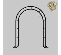 Outdoor Black Metal Garden Arch Wedding Rose Trellis Steel Frame Pergola for Climbing Plants Durable Arbour Support Elegant Arched Design for Gardens