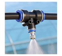 Outdoor Black Misting Cooling Drip System Adjustable Nozzle Multi Size(110m/360ft)