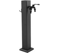 Outdoor Black Water Column, 60CM inless Steel Faucet, Frost-Resint Garden Tap, Water Source Point, Water Outlet, Ideal for Garden Use