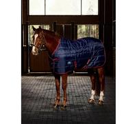 WeatherBeeta ComFiTec 210D Channel Quilt Stable Standard Neck 100G, Navy/Burgundy, 7'0