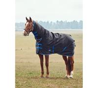 WeatherBeeta ComFiTec Tyro Turnout Combo Neck 220G, Black/Cobalt, 7'0