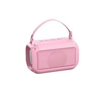 Outdoor Bluetooth Speaker, Portable Karaoke Machine with 2 Microphones, 1.5h Fast Charging, Wireless Karaoke, HIFI Stereo Sound Effect, Intelligent Compatibility (No microphone,pink)