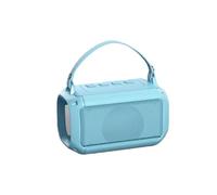 Outdoor Bluetooth Speaker, Portable Karaoke Machine with 2 Microphones, 1.5h Fast Charging, Wireless Karaoke, HIFI Stereo Sound Effect, Intelligent Compatibility (No microphone,blue)