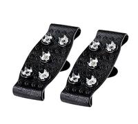 Outdoor Boot Grippers - 3.15 Inches Shoe Ice Grip | Rubber 5-Point Cleat - Adjustable Anti-slip Traction For Men Women Winter Hiking Climbing Mountaineering Camping Snow Ice Safety 2-piece Set