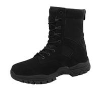 Outdoor Boots Men's Leather Hiking Boots Men's Military Trekking Boots High Shaft Work Boots with Zip Hiking Shoes Non-Slip Outdoor Shoes Wear Resistant Fitness Shoes, black, 7 UK