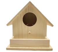 Outdoor Bouions Birgus Outdoor - Wooden Bird Feeder Box with Pole | Garden Decor, Pet Cottage, Pet Shelter for Home