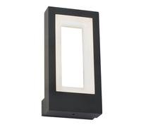 Outdoor LED Wall Garden Driveway Porch Light Dark Grey With Opal White Diffuser [EEK: A]