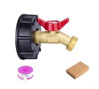 Outdoor Brass Hose Bibb Valve Male Threaded Water Spigot for Garden Pool Agricultural Systems and Home Plumbing Fixtures 75x95mm(A + IBC top cap)