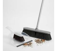 Outdoor Broom & Dustpan Brush Set with Stiff Bristles | Heavy Duty Sweeping Kit for Patio, Garage, Decking, Garden & Hard Floors