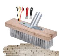 Outdoor Broom - Heavy Duty Cleaning, Durable Bristles | Commercial Outdoor Broom for Patio, Garage, Walkway, Garden Cleaning, Easy to Use with Long Handle, Patio Broom with Sturdy Metal Holder for