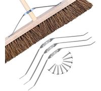 Outdoor Broom Metal Brush Stay Arm Yard Brush Heavy Duty Outdoor Support Bracket Arm for Strength and Stability - Garden Broom Stay for Large Wooden Brooms (Pack of 3)