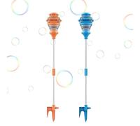 Outdoor Bubble Machine - Automatic Battery Powered Blower Toy, Lawn Game Device, High Output Continuous Bubble Production Fun Activity Device, Portable Standing Design Area Coverage B́ubble Maker