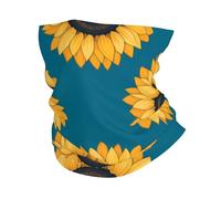 Outdoor Buff Headwear Seamless Tube Scarf Lightweight Neck Gaiter for Running Hiking Skiing, Yellow Sunflowers