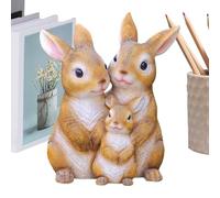 Outdoor Bunny Statue - Portable Bunny Statues for Outside,Resin Ornaments Neutral Decoration for Door Home Landscaping Backyard Lawn Porch Patio Yard Exterior