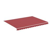 Outdoor Burgundy Canopy Replacement Fabric 4x3m - Weatherproof UV-Resistant Polyester with Valance for Patio & Balcony Sun Protection