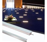Outdoor Buried Lights - Ground LED Landscape Lamp, DC 24V Low Voltage Long Strip Spotlight, IP67 Waterproof Ultra-thin Embedded Floor Lamp, Patio Step Walkway Decorative Lighting Ground Light