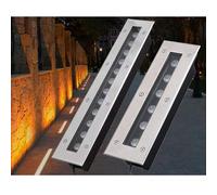 Outdoor Buried Lights - LED Landscape Lights, 85-265V LED Recessed Ground Rectangular Spotlight, IP65 Garden Waterproof Street Lamp, Built-in Floor Lamp, For Outdoor, Sidewalk, Garden ( Color : Warm W