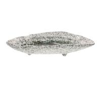 Outdoor Butterfly Feeder Ceramic Water Dish for Bees and Fruit | Glazed Irregular Tray, Kiln Varied Green Shell Look, 1 Water Holder, Patio Decor and Easy Cleanup