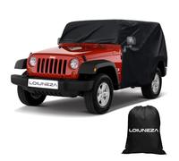 Outdoor Cab Cover for Jeep Wrangler (2 Doors), 210D Oxford SUV Car Cover Waterproof All Weather, Cab Covers with Windproof Straps for Snow Rain Dust Hail Protection