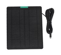 Outdoor Camera Solar Panel, 10W Outdoor Camera Solar Panel Widely Compatible with Bracket for Home (Black)