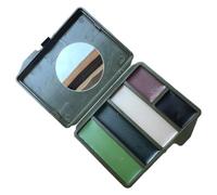 Outdoor Camouflage Face Paint - 5 Colors Box with Mirror Random Shades | Army Style Makeup, Hunting Gear, Airsoft Paintball Combat Simulation Costume